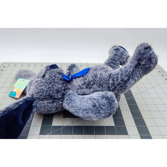 Kaisiyang Blue Bunny Rabbit Plush Bow Tie Seated Stuffed Animal 9 Inch Tag - Picture 7 of 12